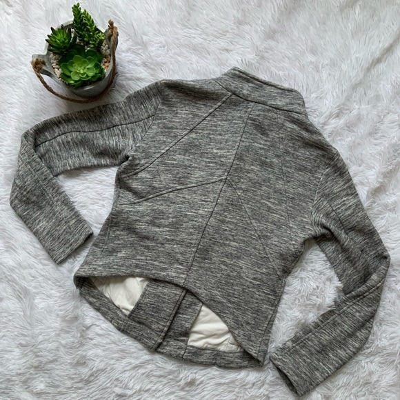 CAbi Heather Gray Moto fleece jacket - Picture 3 of 8